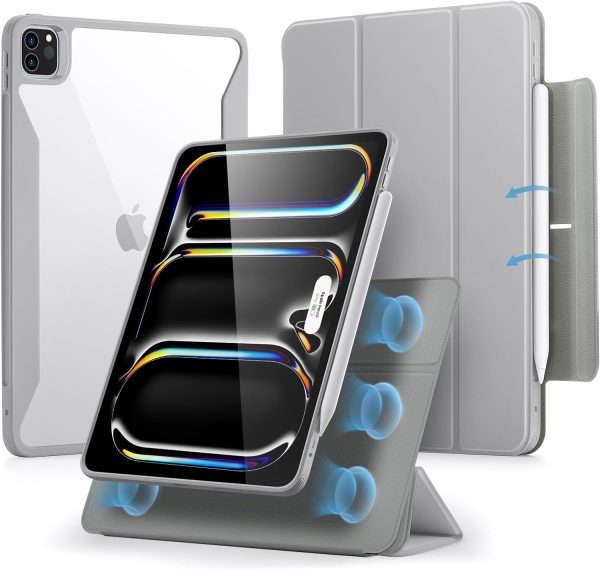 iPad Pro 13 2024 Rebound Hybrid Case 360 by ESR - Grey - Image 1