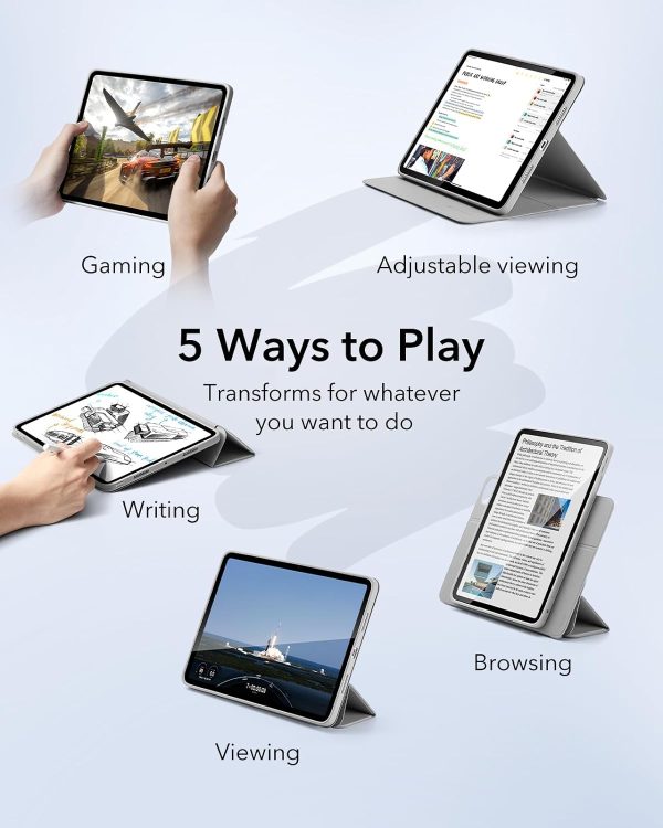 iPad Pro 13 2024 Rebound Hybrid Case 360 by ESR - Grey - Image 8