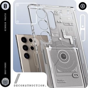 UItra Hybrid Case By Spigen Case for Galaxy S24 Ultra  - ACS07294 - Zero One White - Image 6