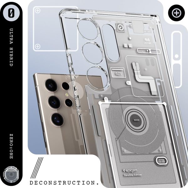 71XQ5INWIrL._AC_SL1200_ UItra Hybrid Case By Spigen Case for Galaxy S24 Ultra  - ACS07294 - Zero One White - Image 6