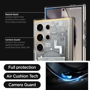 UItra Hybrid Case By Spigen Case for Galaxy S24 Ultra  - ACS07294 - Zero One White - Image 4