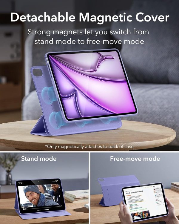 71XtPOFeKML._AC_SL1500_ ESR Rebound Hybrid Case 360 Compatible with iPad Air 13 2024 - Lavender - Image 7