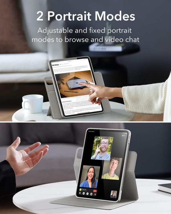 iPad Pro 13 2024 Rebound Hybrid Case 360 by ESR - Grey - Image 5