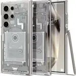 UItra Hybrid Case By Spigen Case for Galaxy S24 Ultra - ACS07294 - Zero One White