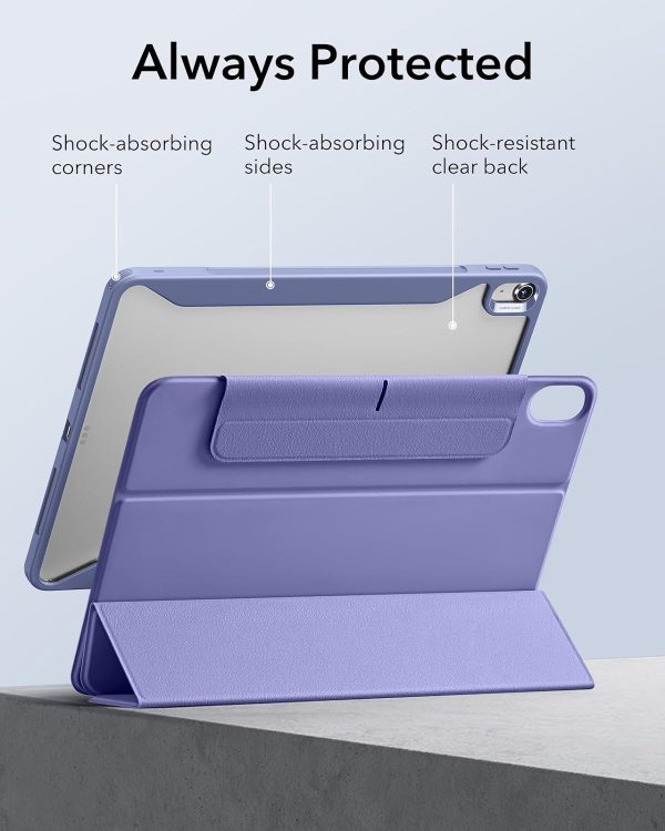 71uT2BhR1+L._AC_SL1500_ ESR Rebound Hybrid Case 360 Compatible with iPad Air 13 2024 - Lavender - Image 4