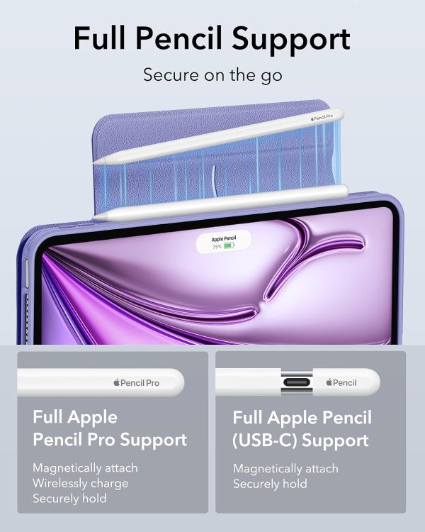 71vSuGDDj6L._AC_SL1500_ ESR Rebound Hybrid Case 360 Compatible with iPad Air 13 2024 - Lavender - Image 3