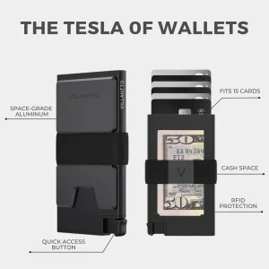 Villantto Aluminum Smart Wallet - Classic Black - Image 2