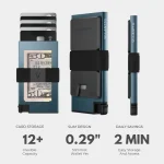 Villantto Aluminum Smart Wallet - Pacific Blue - Image 4
