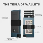 Villantto Aluminum Smart Wallet - Pacific Blue - Image 2