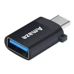 AMAZE A12 TYPE C TO USB 3.0 MINI OTG ADAPTER - Black - BIS