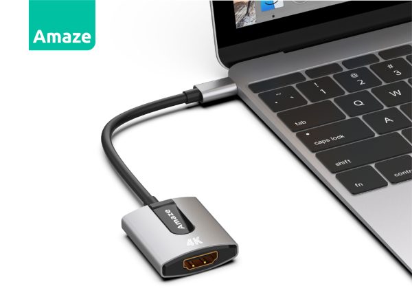 A120 2nd gg AMAZE A120 Type C to HDMI 4k Adapter - Black - BIS - Image 2