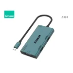 AMAZE A324 Type C to Dual HDMI + VGA + Audio Hub - Black - BIS