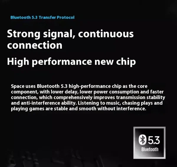 Soundpeats A8 Noise-Cancelling Headset Wireless Bluetooth Enc Head-Mounted Earphone Custom Low Latency Headphones For Gamer - Black - GC - Image 5