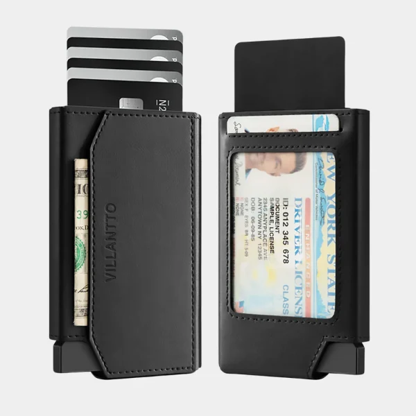 Villantto Leather Smart Wallet VL301 - Black - Image 1