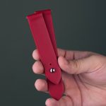 Waji's Samsung Watch Strap For Galaxy Watch 4 Classic 42mm & 46 mm - Pure Leather Strap - Quick Release - Red - AMT-RED-SWS-01