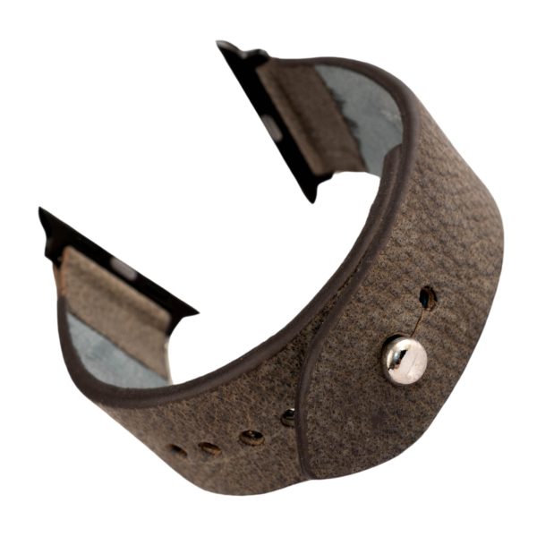 Waji's Leather watch straps (1) Waji's Apple Watch Strap - Pure Leather Strap 49 mm / 46 mm / 45 mm / 44 mm / 42 mm - Dust Brown - AMT-DSTBRN-AWS-02 - Image 1