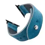 Waji's Apple Watch Strap - Suede Leather Strap 41 mm / 40 mm / 39 mm / 38 mm - Cyan Blue - AMT-CBLSUE-AWS-01