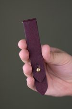 Waji's Samsung Watch Strap For Galaxy Watch 5 Pro 45mm - Pure Leather Strap - Quick Release - Burgundy - AMT-BURG-SWS-01