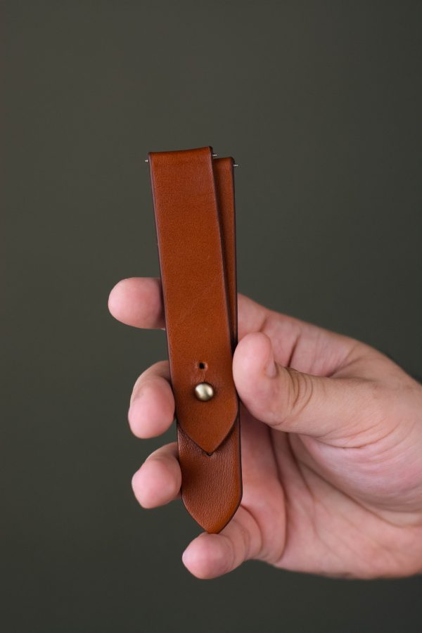 Waji's Leather watch straps (1) Waji's Samsung Watch Strap For Galaxy Watch 4 40mm & 44mm - Pure Leather Strap - Quick Release - Tan Orange - AMT-TONG-SWS-01 - Image 1