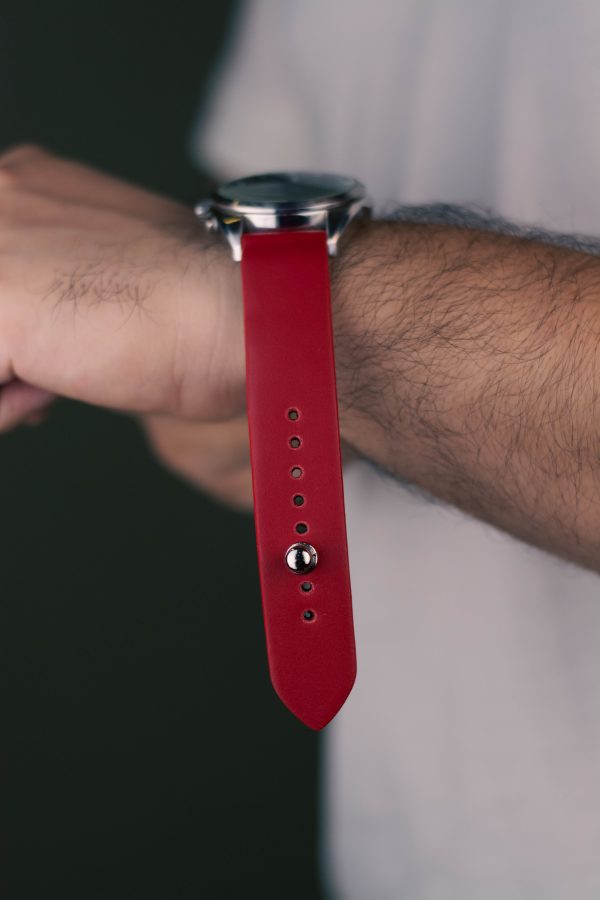 Waji's Leather watch straps (2) (1) Waji's Huawei Watch Strap For Huawei watch GT 2 pro 46mm - Pure Leather Strap - Quick Release - Red - AMT-RED-SWS-02 - Image 3