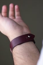 Waji's Samsung Watch Strap For Samsung Gear S3 Frontier - Pure Leather Strap - Quick Release - Burgundy - AMT-BURG-SWS-02 - Image 2