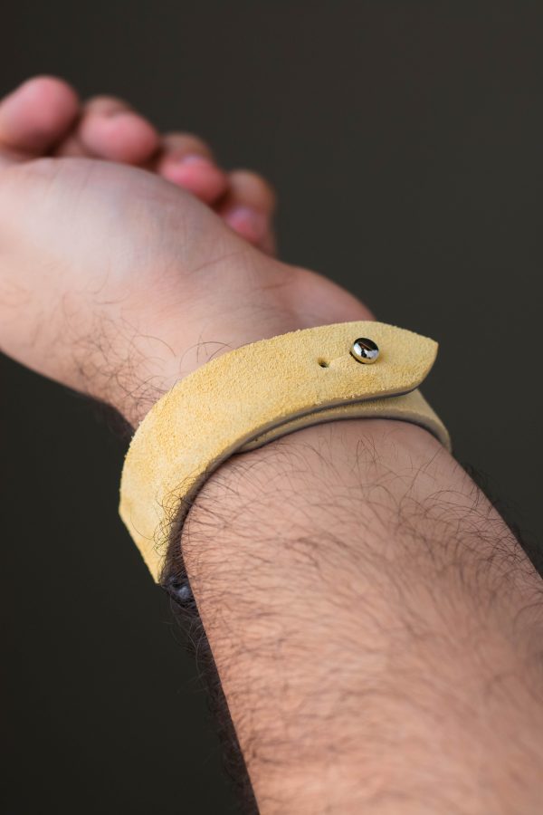 Waji's Apple Watch Strap - Suede Leather Strap 49 mm / 46 mm / 45 mm / 44 mm / 42 mm - Lemon Yellow - AMT-LEYSUE-AWS-02 - Image 2