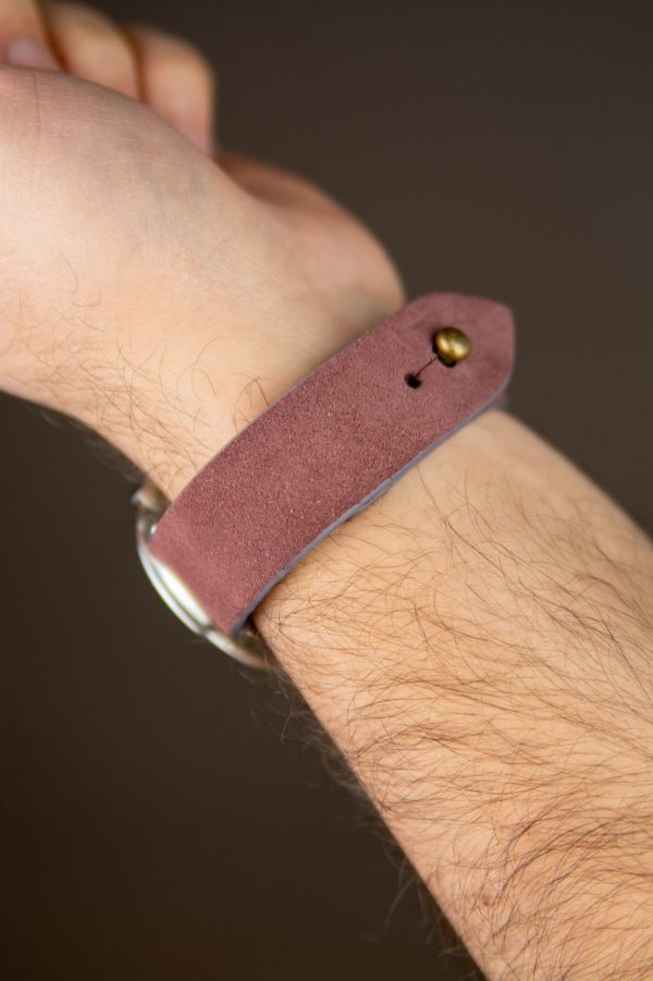 Waji's Leather watch straps (38) Waji's Apple Watch Strap - Suede Leather Strap 49 mm / 46 mm / 45 mm / 44 mm / 42 mm - Burgunday - AMT-BURSUE-AWS-02 - Image 2