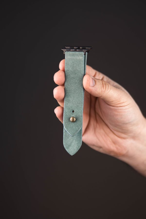 Waji's Leather watch straps (47) Waji's Apple Watch Strap - Suede Leather Strap 49 mm / 46 mm / 45 mm / 44 mm / 42 mm - Sage Green - AMT-SGSUE-AWS-02 - Image 2