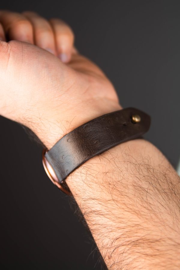 Waji's Leather watch straps (51) Waji's Apple Watch Strap - Pure Leather Strap 49 mm / 46 mm / 45 mm / 44 mm / 42 mm - Chocolate Brown - AMT-CBROST-AWS-02 - Image 4