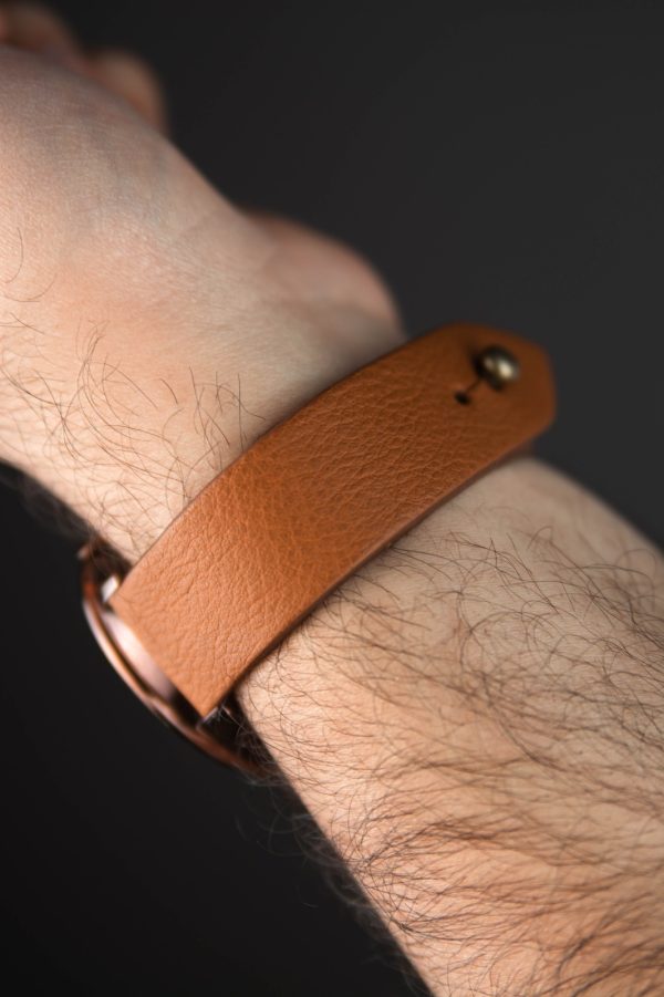 Waji's Leather watch straps (57) Waji's Apple Watch Strap - Pure Leather Strap 49 mm / 46 mm / 45 mm / 44 mm / 42 mm - Burnt Orange - AMT-BRORG-AWS-02 - Image 4
