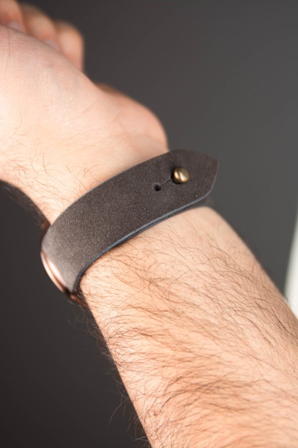 Waji's Leather watch straps (73) Waji's Apple Watch Strap - Suede Leather Strap 41 mm / 40 mm / 39 mm / 38 mm - Dark Gray - AMT-DGRSUE-AWS-01 - Image 3