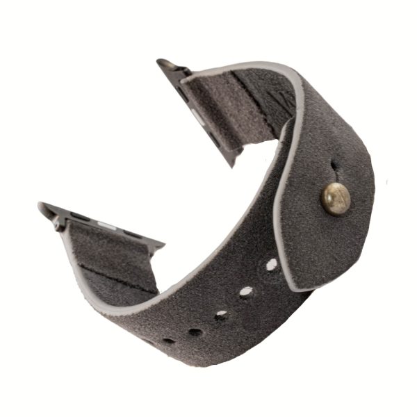 Waji's Watch Straps (1) Waji's Apple Watch Strap - Suede Leather Strap 41 mm / 40 mm / 39 mm / 38 mm - Dark Gray - AMT-DGRSUE-AWS-01 - Image 1