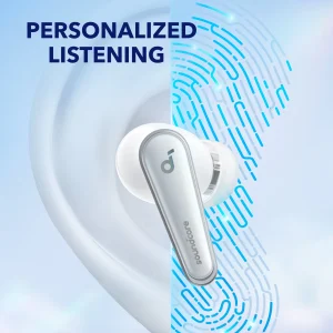 Anker Soundcore Liberty 4 Noise Cancelling Earbuds True Wireless Earbuds with ACAA 3.0 Dual Dynamic Drivers for Hi-Res Premium Sound Spatial Audio with Dual Modes All-New Heart Rate Sensor - White - A3953P21 - BIS - Image 2