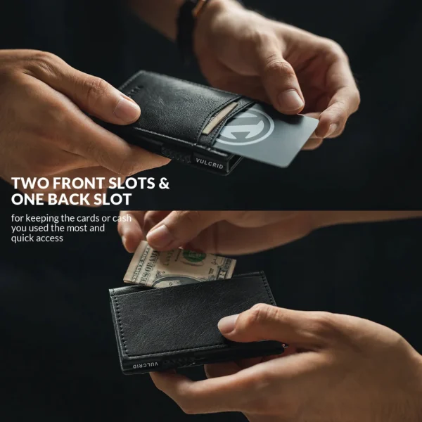 Vulcrid Leather Smart Wallet - Black - Image 6