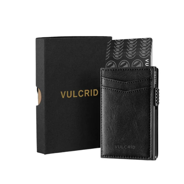 Vulcrid Leather Smart Wallet - Black - Image 1