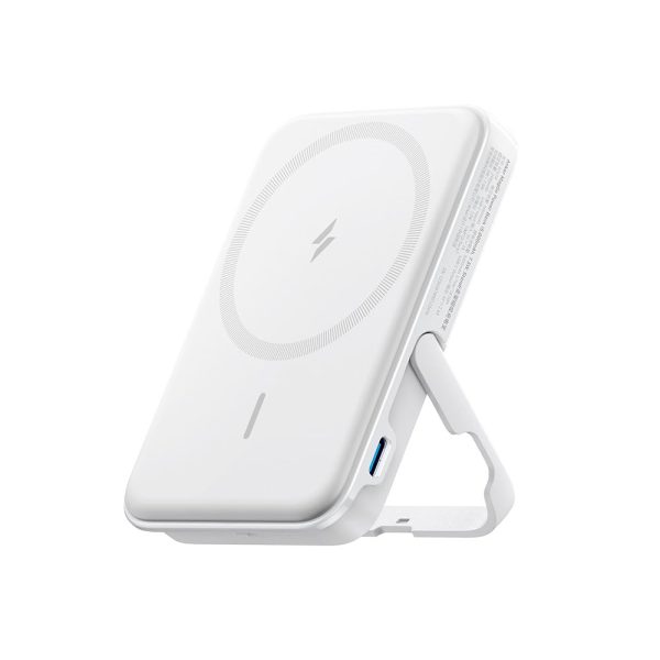 41FYvrGOODL._SL1000_ Anker MagGo Battery 5000mAh 7.5W Stand - White - A1618H21 - BIS - Image 1