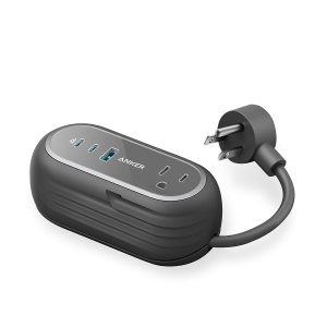 Anker GaNPrime 65W Charging Station 615 USB C 5-in-1 Power Strip for Travel and Work with 2AC 2 USB C USB A 3ft Power Delivery for iPhone 15/15 Plus/15 Pro/15 Pro Max and More - Black - A9125P11 - BIS