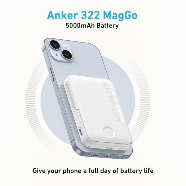 Anker MagGo Battery 5000mAh 7.5W Stand - White - A1618H21 - BIS - Image 5