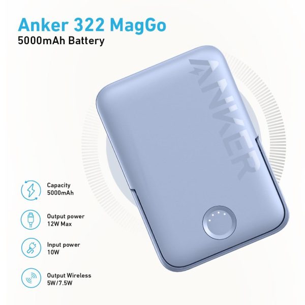 Anker MagGo Battery 5000mAh 7.5W Stand - White - A1618H21 - BIS - Image 3