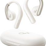 Anker Soundcore AeroFit Open-Ear Headphones Ultra Comfort Snug Fit Ergonomic Ear Hook Balanced Sound IPX7 Waterproof 42H Playtime Bluetooth 5.3 App Control Clear Calls Wireless Earbuds - White - A3872 - BIS