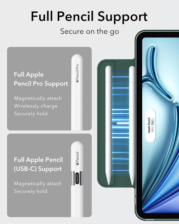 ESR Rebound Magnetic Case Compatible with iPad Air 11 (2024) Air 10.9 (5th/4th Gen) Pro 11 (1st Gen) - Forest Green - Image 5