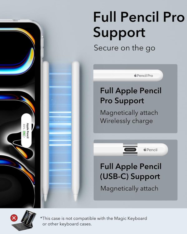 iPad Pro 13″ M5 / M4 / M3 ESR Classic Hybrid Case - Clear - Image 4