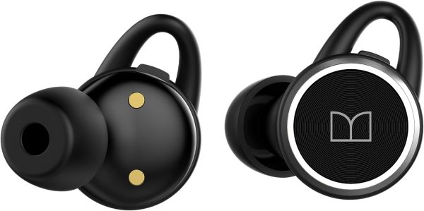 Monster Clarity 101 AirLinks Wireless Earbuds Bluetooth 5.0 in-Ear Headphones with Charging Case Stereo Earphones Deep Bass Sound IPX5 Waterproof Built-in Mic Clear Call Secure Fit for Sports - Black - GC - Image 6