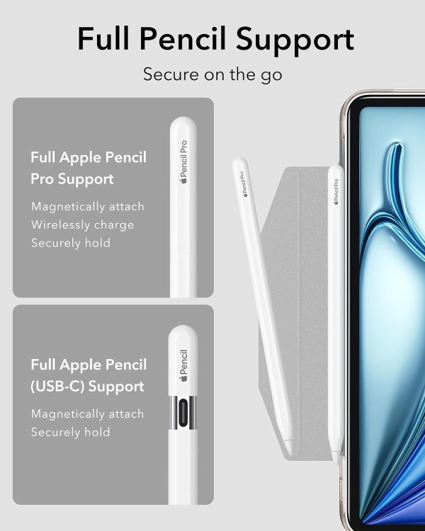 iPad Air 11 2024 Ascend Trifold Case Compatible with also compatible with iPad Air 10.9 5th / 4th Gen - Gray - Image 6