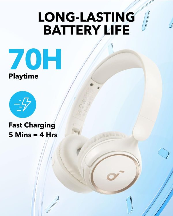 Anker Soundcore H30i Wireless On-Ear Headphones - White - A3012H21 - OP - Image 6
