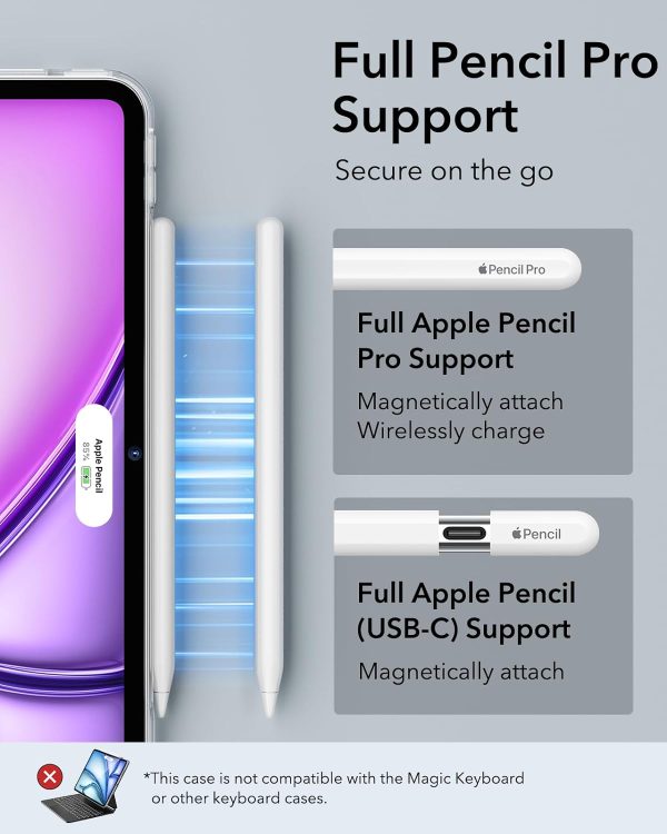 iPad Air 13 M2  / M3 ESR Classic Hybrid Back Case -  Clear - Image 4