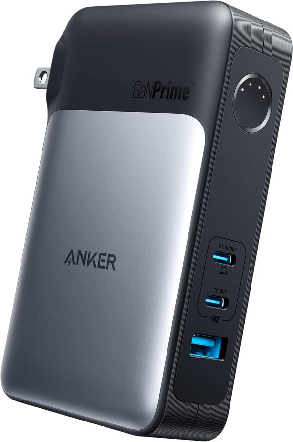 Anker 733 GaNPrime Power Bank 2-in-1 Hybrid Charger 10000mAh 30W USB-C Portable Charger with 65W Wall Charger Works for iPhone 15/15 Plus/15 Pro/15 Pro Max/14/13 Samsung Pixel MacBook Dell - Black - A1651P11 - BIS - Image 1