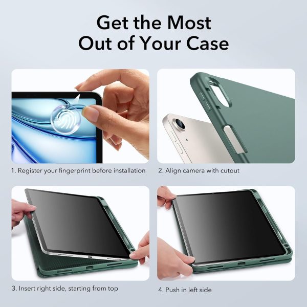 ESR Rebound Pencil Case Compatible with iPad Air 11 (2024) Air 10.9 (5th/4th Gen) - Frost Green - Image 7