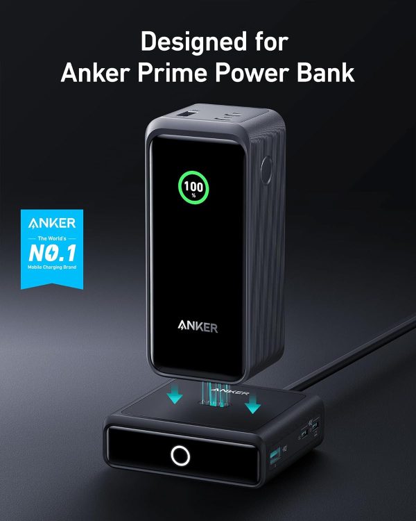 Anker Charging Base, 100W Fast Charging with 4 Ports for Anker Prime Power Bank Compatible with MacBook iPhone 15/15 Plus/15 Pro/15 Pro Max/14 Series Samsung Pixel (Power Bank Not Included) - Black - A1902P11 - BIS - Image 6