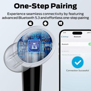 Monster N-Lite 203 AirLinks Wireless Earbuds HiFi Stereo Wireless Earbuds with 30H Playback Type-C Charging HD Clear Call Touch Control IPX6 Waterproof - Black - GC - Image 2